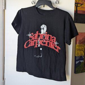 Sabrina Carpenter Black T-Shirt Short Sleeve Size Small